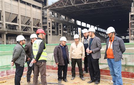 唐峰、何勇到魚峰水泥技改項目調(diào)研指導