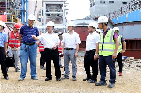 覃振華率隊到魚峰水泥技改項目開展2021年第三季度安全生產(chǎn)質量綜合大檢查